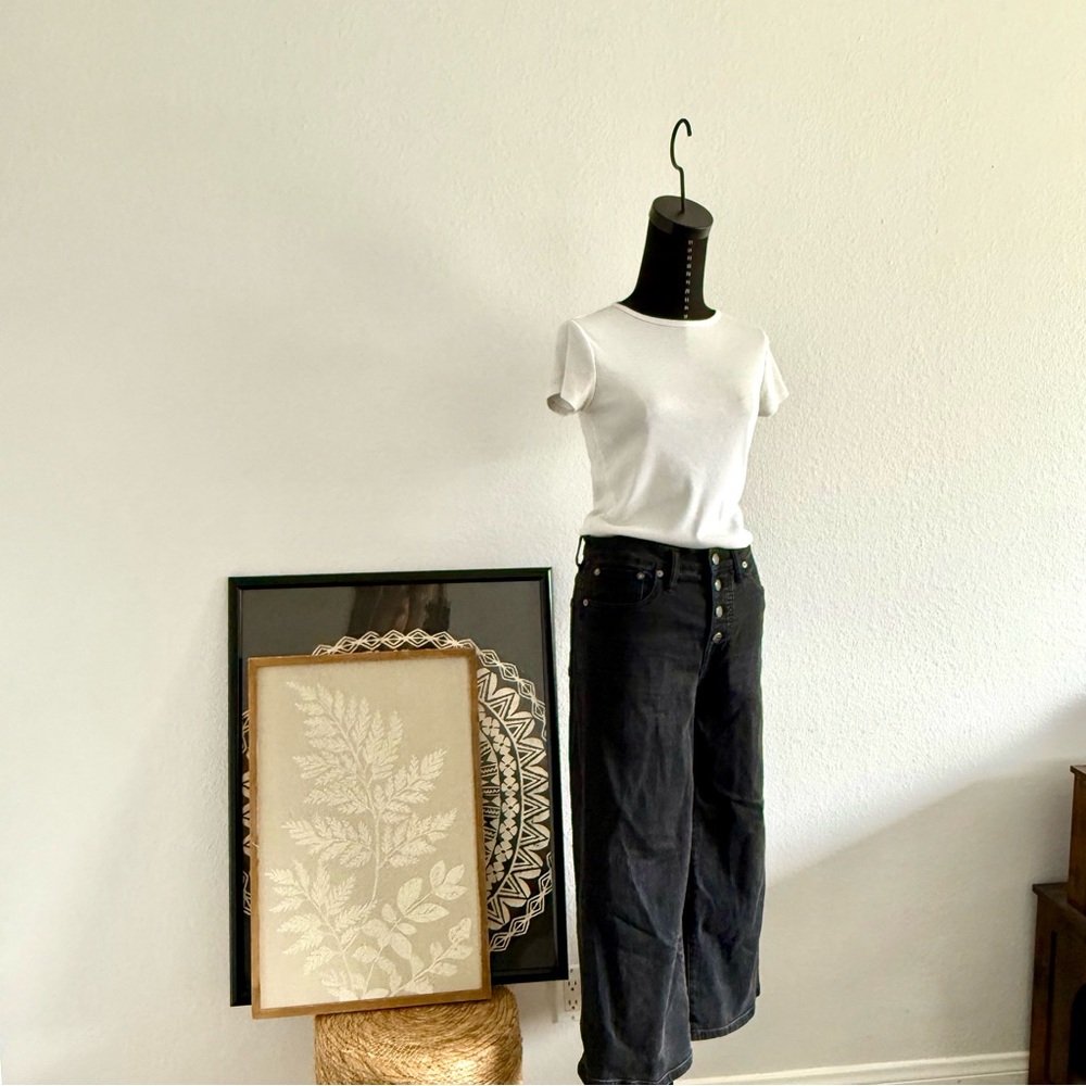 Madewell Black Wide-Leg Jeans